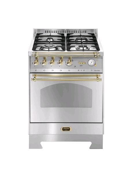 Stainless Steel With Brass Trim