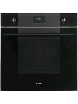 Smeg 60cm Linea Pyrolytic Single Oven Pure Black