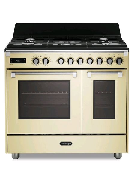 Bassano 90cm Electric Multifunctional cooker with gas hob Cream