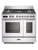 Bassano 90cm Electric Multifunctional cooker with gas hob White