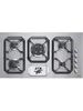 professional stainless steel hob 90cm sole stainless steel with ceramic tray